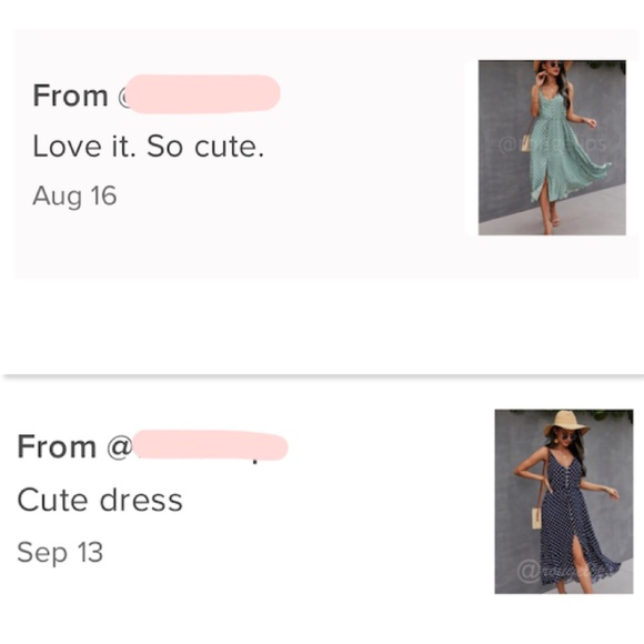 Navy Blue Polka Dot Midi Button Through Dress Flared V-Neck - Picture 8 of 9